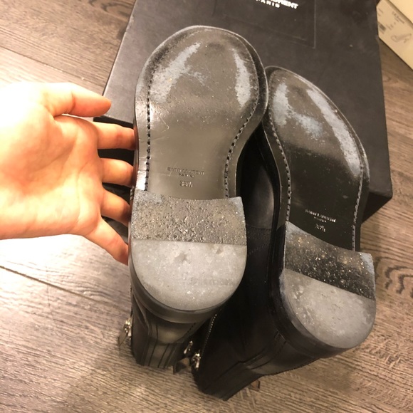 🥇✨ Saint Laurent Black Ranger Combat Boots 38.5 - Picture 5 of 7